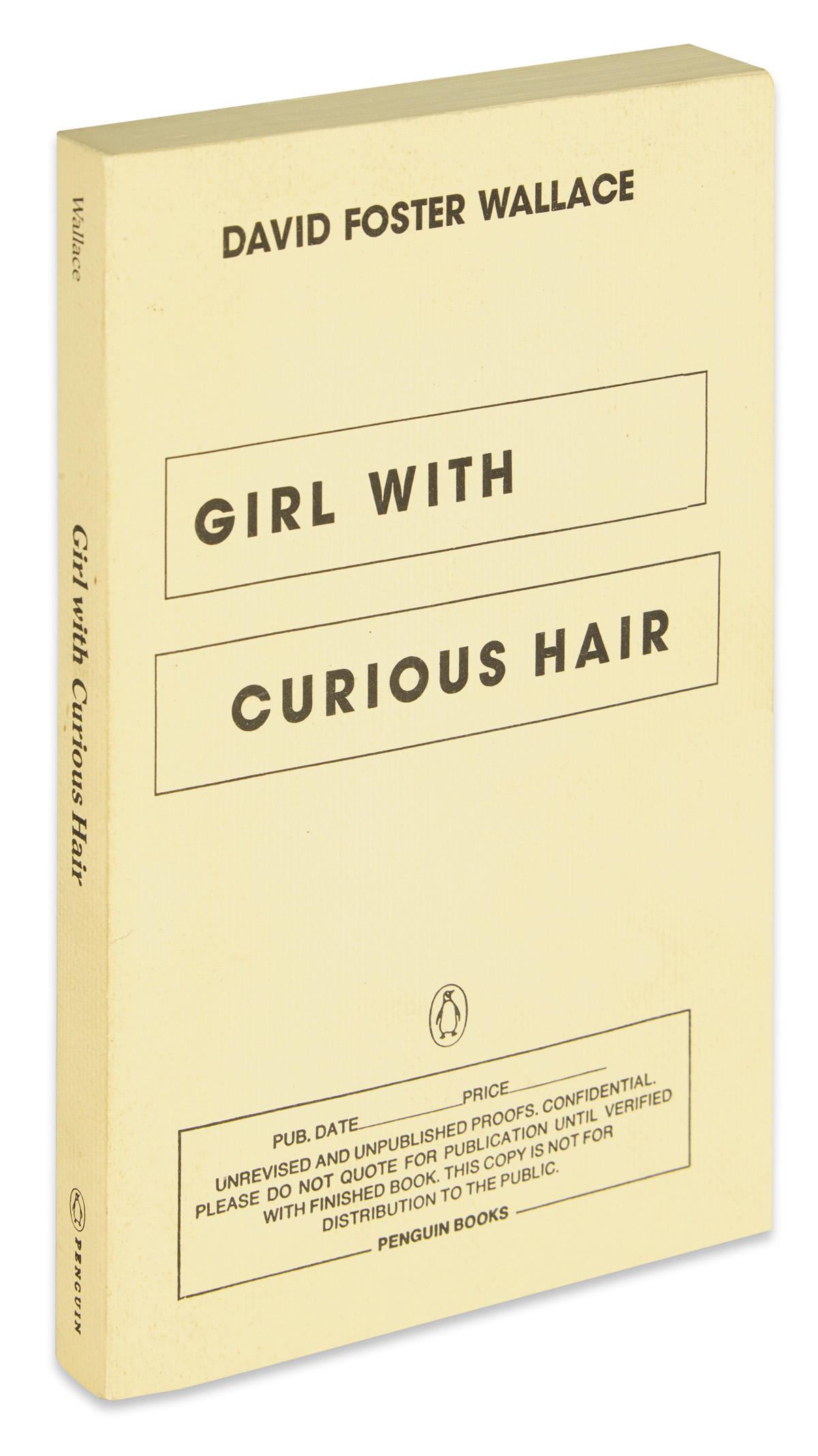 WALLACE, DAVID FOSTER. Girl With Curious Hair.
